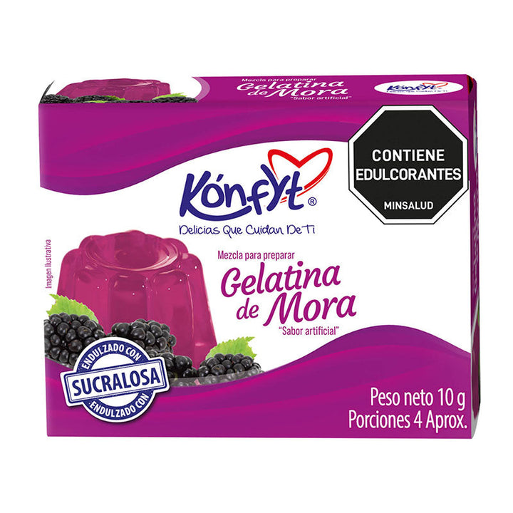 GELATINA KONFYT 6PORCIONES MORA