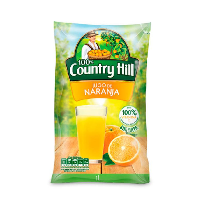 JUGO COUNTRY HILL NARANJA 1000ML BOLSA